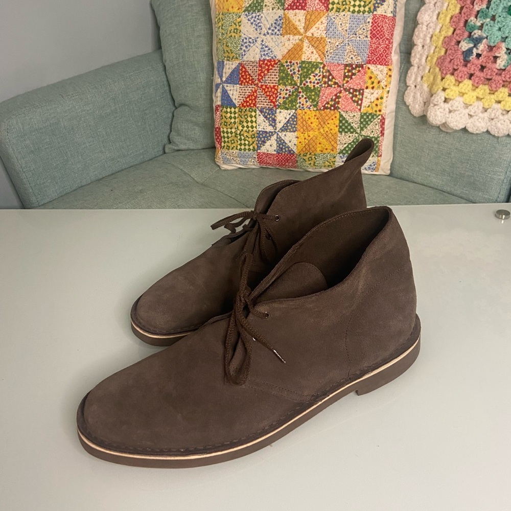 Clarks Mens Brown Suede Leather Chukka Boot Size 15